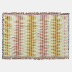 Manta Tejida Chevron amarillo ocre natural verde pálido y marró