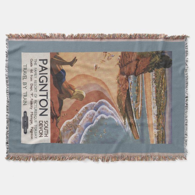 Manta Tejida Chica británico de los ferrocarriles que mira (Anverso)