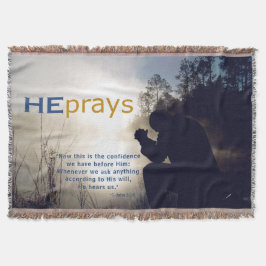 Manta Tejida Christian HE PRAYS