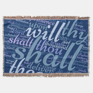 Manta Tejida Christian PSALM 91