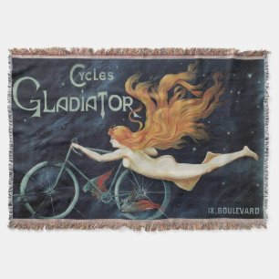 Manta Tejida Ciclos Gladiator, Arte Nouveau Victoriano Antiguo