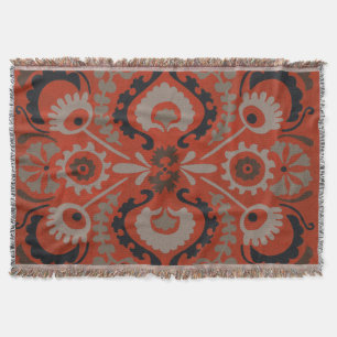 Manta Tejida Cinnabar Suzani I