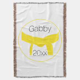 Manta Tejida Cinturón amarillo de artes marciales