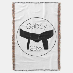 Manta Tejida Cinturón negro básico de artes marciales