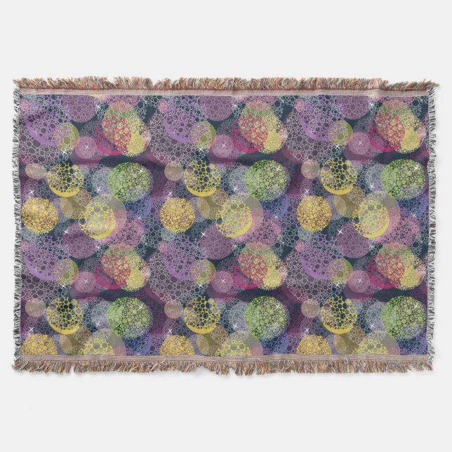 Manta Tejida Círculo lindo abstracto del lunar (Anverso)