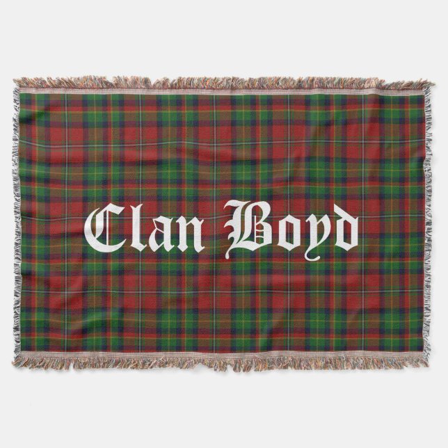 Manta Tejida Clan Boyd Tartan Throw Blanket (Anverso)