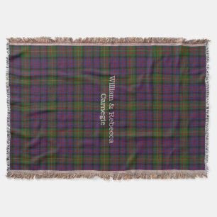 Manta Tejida Clan Carnegie Tartan Plaid Personalizado Throw Bla