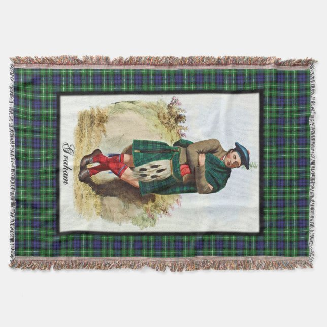 Manta Tejida Clan Graham Old Scottish Dream (Anverso)