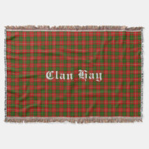 Clan Hay Tartan Throw Blanket