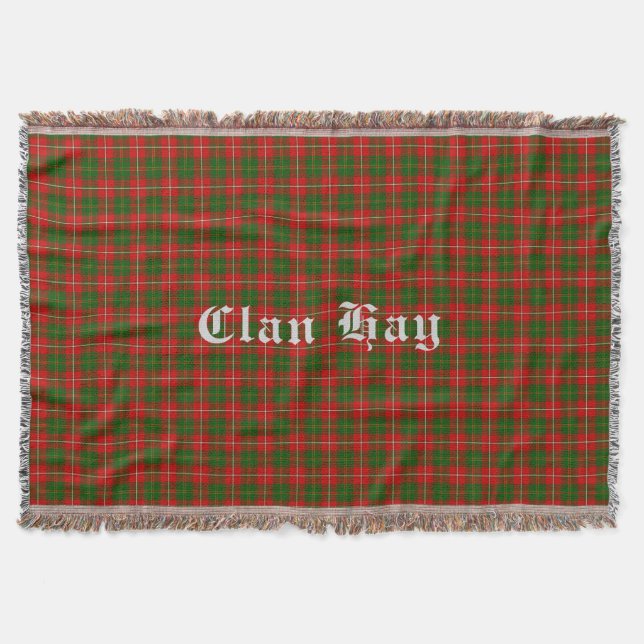 Manta Tejida Clan Hay Tartan Throw Blanket (Anverso)