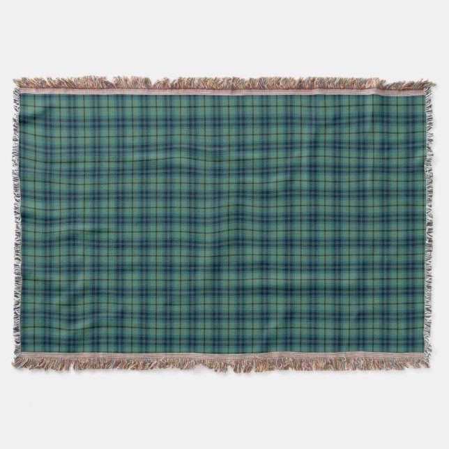 Manta Tejida Clan Keith Light Green Ancient Scottish Tartan (Anverso)