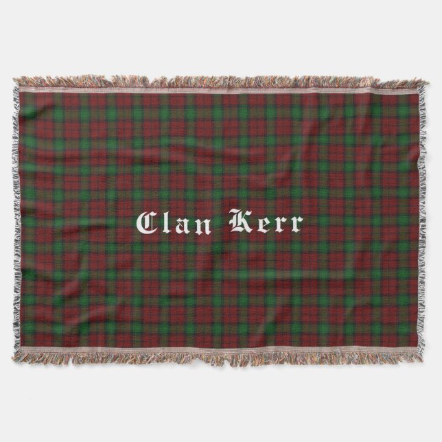 Manta Tejida Clan Kerr Tartan Throw Blanket (Anverso)