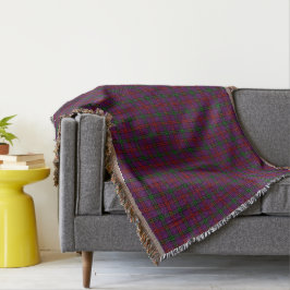 Manta Tejida Clan Montgomery Tartan Purple Plaid