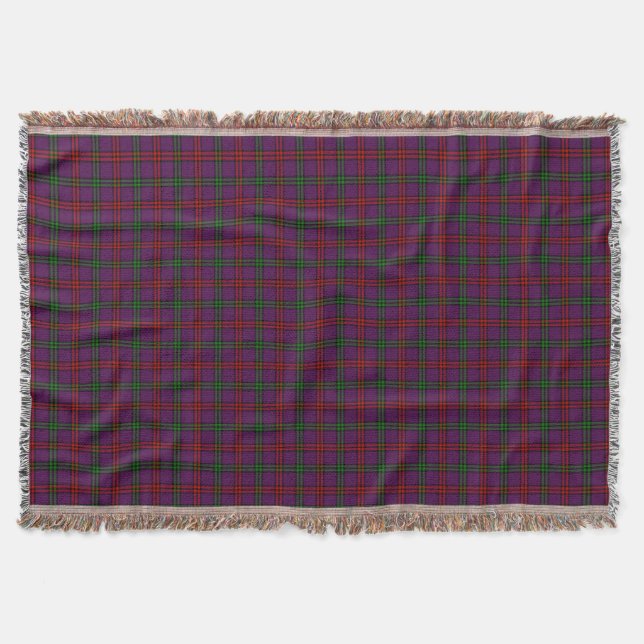 Manta Tejida Clan Montgomery Tartan Purple Plaid (Anverso)