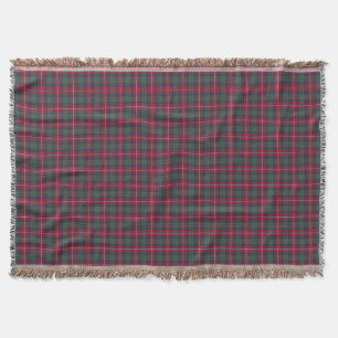 Manta Tejida Clan tartán rojo, verde, y azul de Robertson