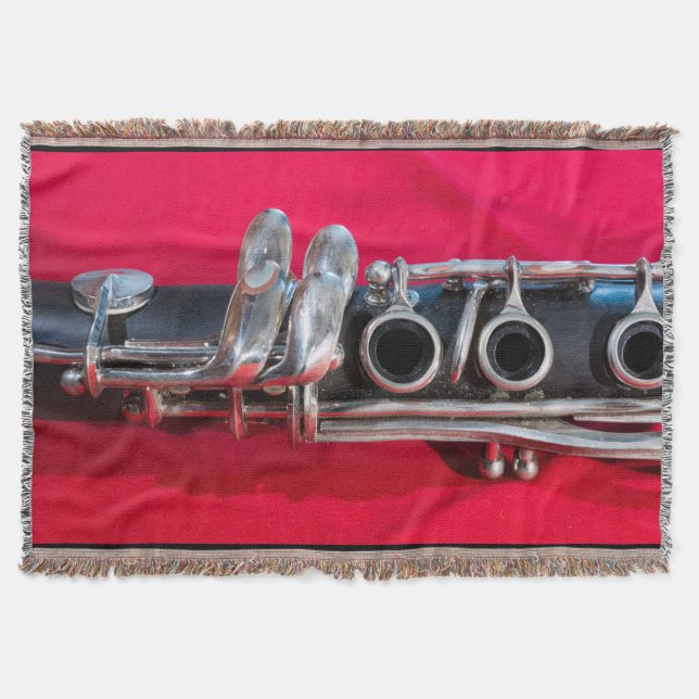Manta Tejida Clarinet en rojo (Anverso)