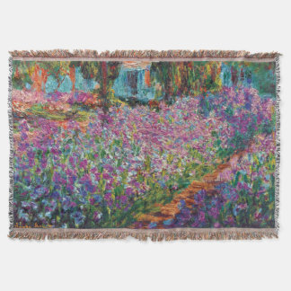 Manta Tejida Claude Monet - Lirios en el jardín de Monet Arte F