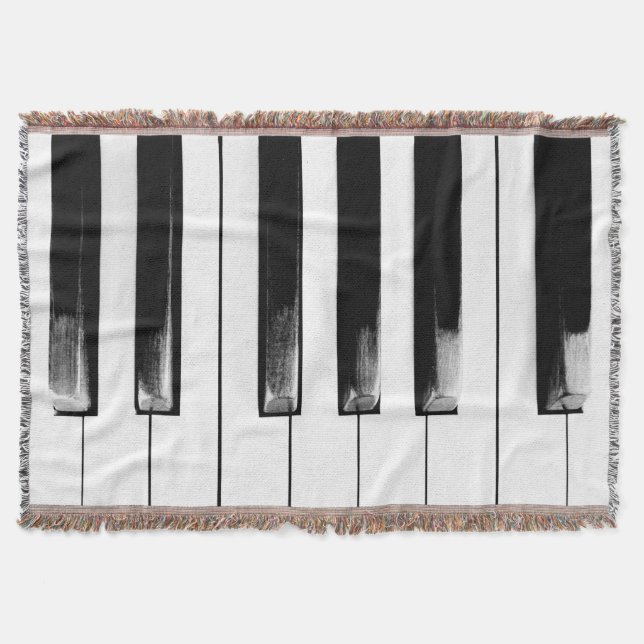 Manta Tejida Claves de piano viejas (Anverso)