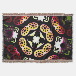 Manta Tejida Cobertura Jimette Diseño tiene franjas de rosa