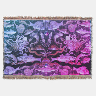 Manta Tejida COLECCIÓN POMPEII / VIDA MARÍTIMA Azul rosa náutic