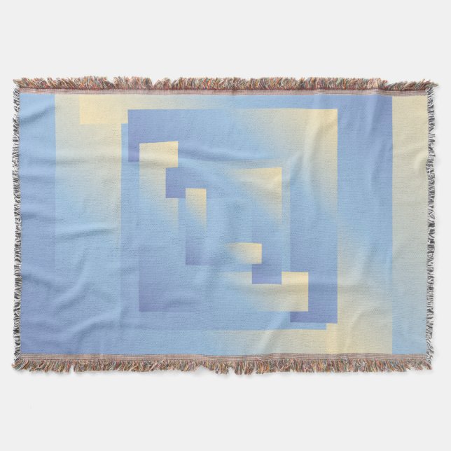 Manta Tejida colores de cielo brillante (Anverso)