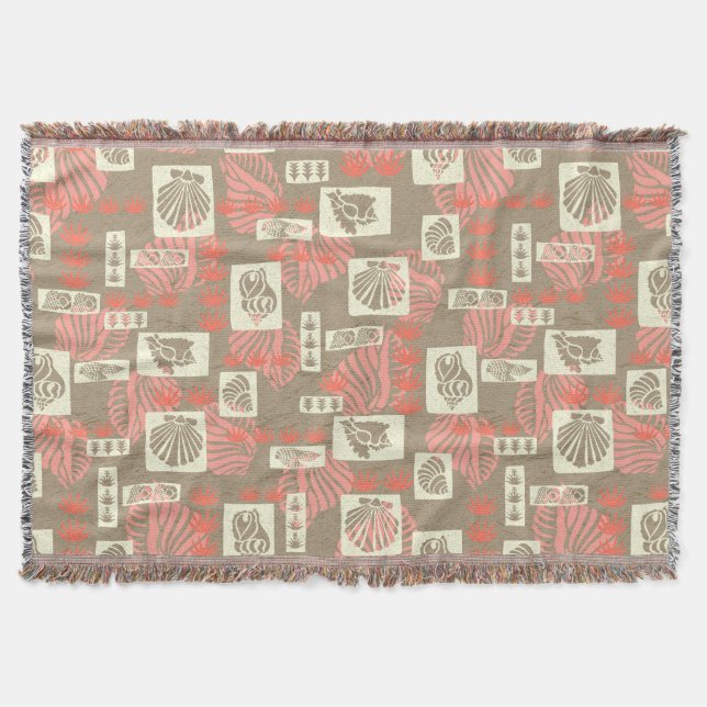 Manta Tejida Conchas submarinas de Kua Bay Hawaiian (Anverso)