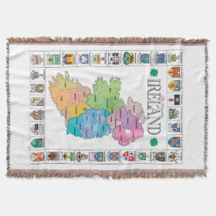 Manta Tejida Condados de la lanceta del tiro de Irlanda