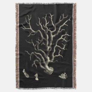 Manta Tejida Coral negro y negro
