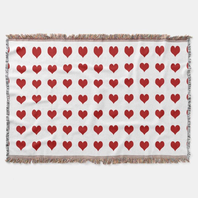 Manta Tejida Corazón del Día de San Valentín (Anverso)