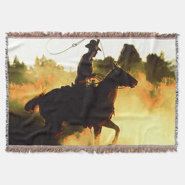 Manta Tejida Cowboy 1 Throw Blanket (Anverso)