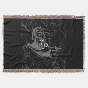 Manta Tejida Cromo plateado como Capricornio Rótulo Zodiaco Hev