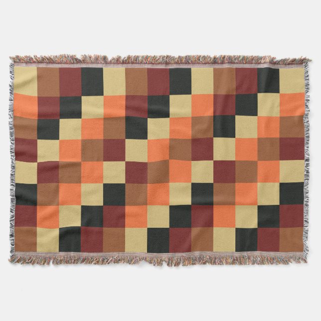 Manta Tejida Cuadrados coloridos 04 (Anverso)