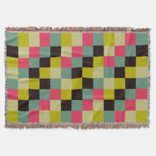 Manta Tejida Cuadrados coloridos 06