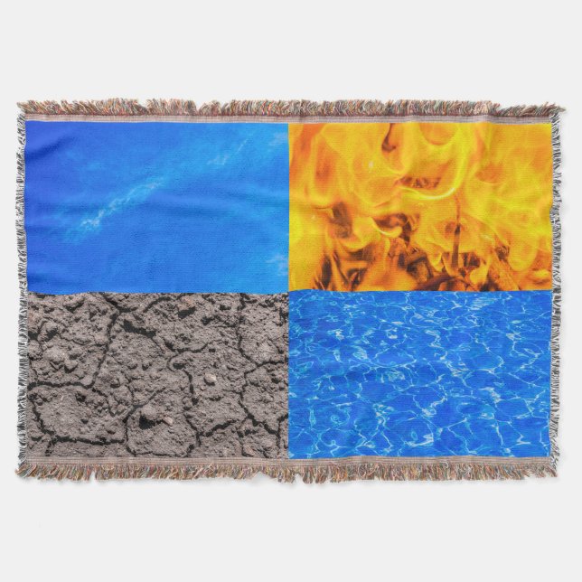 Manta Tejida Cuatro elementos (Anverso)