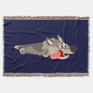 Manta Tejida Cute Flote Personalizado Wolf Throw Blanket