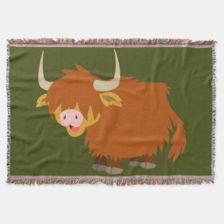 Manta Tejida Cute Personalizado Highland Cow