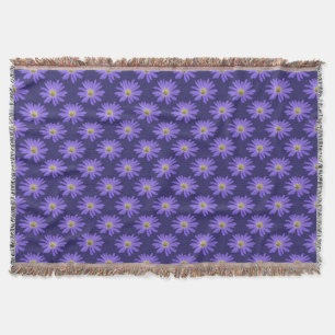 Manta Tejida Daisy Flower Blanket Purple Daisies Throw Blanket