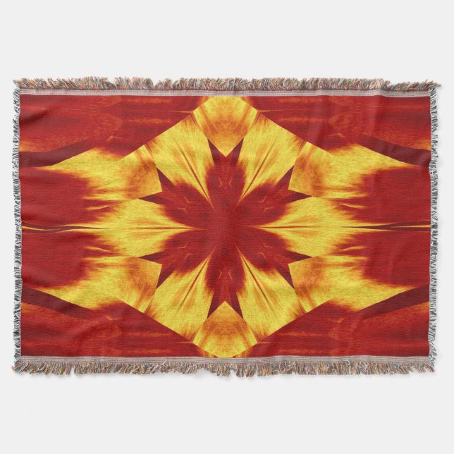 Manta Tejida Dandelion rojo (Anverso)