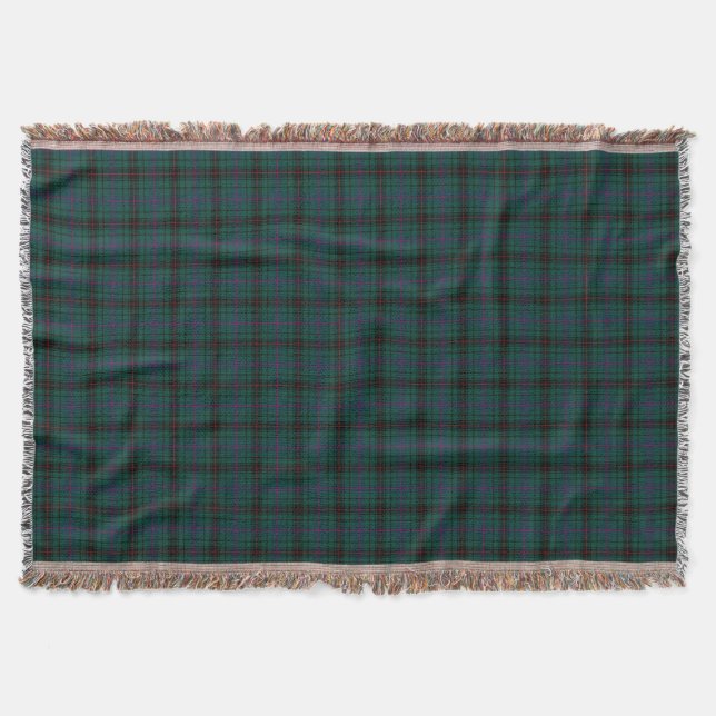 Manta Tejida Davidson Family Tartan Forest Green Plaid (Anverso)