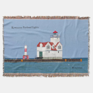 Manta tejida de luces de Kewaunee Pierhead