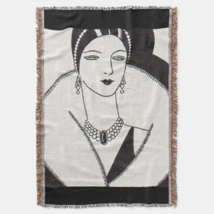 Manta Tejida Deco de arte de 1928