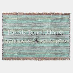 Manta Tejida Decoración Costera De Longitud Y Latencia Del Pers