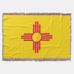 Manta Tejida Decoración de diseño de la bandera de Nuevo México