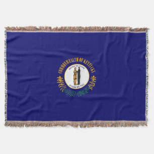 Manta Tejida Decoración de diseño de la bandera del estado de K