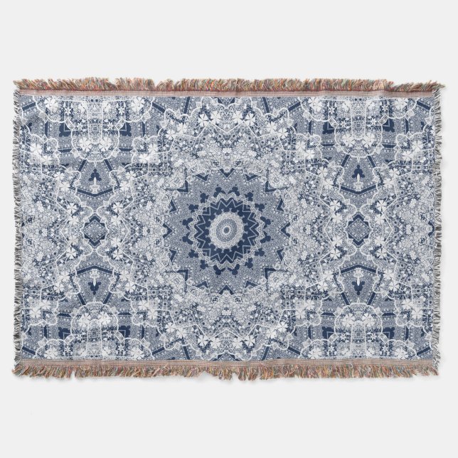 Manta Tejida Decoración de encajes (Anverso)