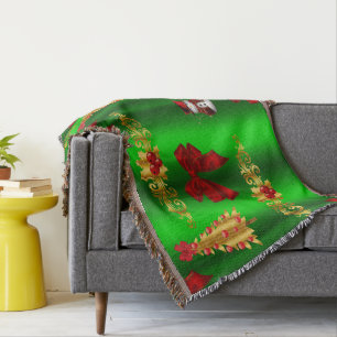 Manta Tejida Decoraciones De Navidad En Verde