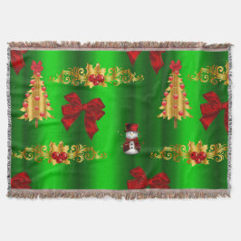 Manta Tejida Decoraciones De Navidad En Verde