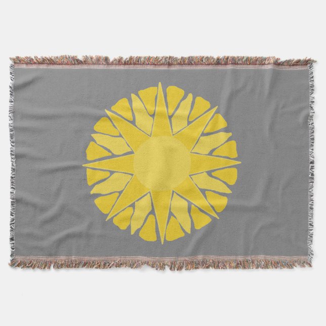 Manta Tejida ¡Desierto Sun! gris (Anverso)