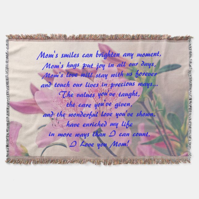 Manta Tejida Día de la Madre Azaleas (Anverso)