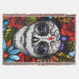 Manta Tejida Día de los muertos